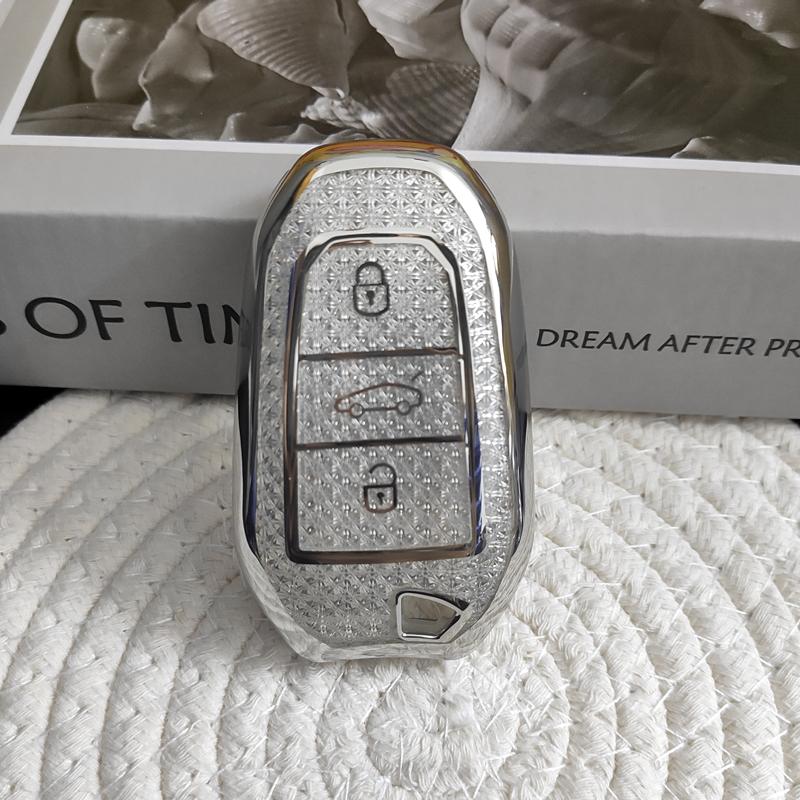 

White Diamond Tpu For Peugeot 207 208 3008 206 308 508 2008 407 5008 301 For Citroen C3 C4 C5 Berlingo Remote Car Key Case Cover