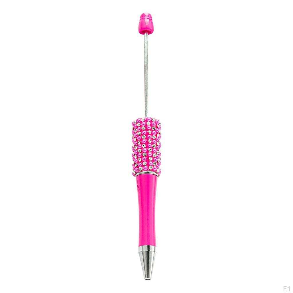 10 Pieces Beadable Pen Beaded Pens, Ballpoint Pen, Multicolor Assorted Bead for