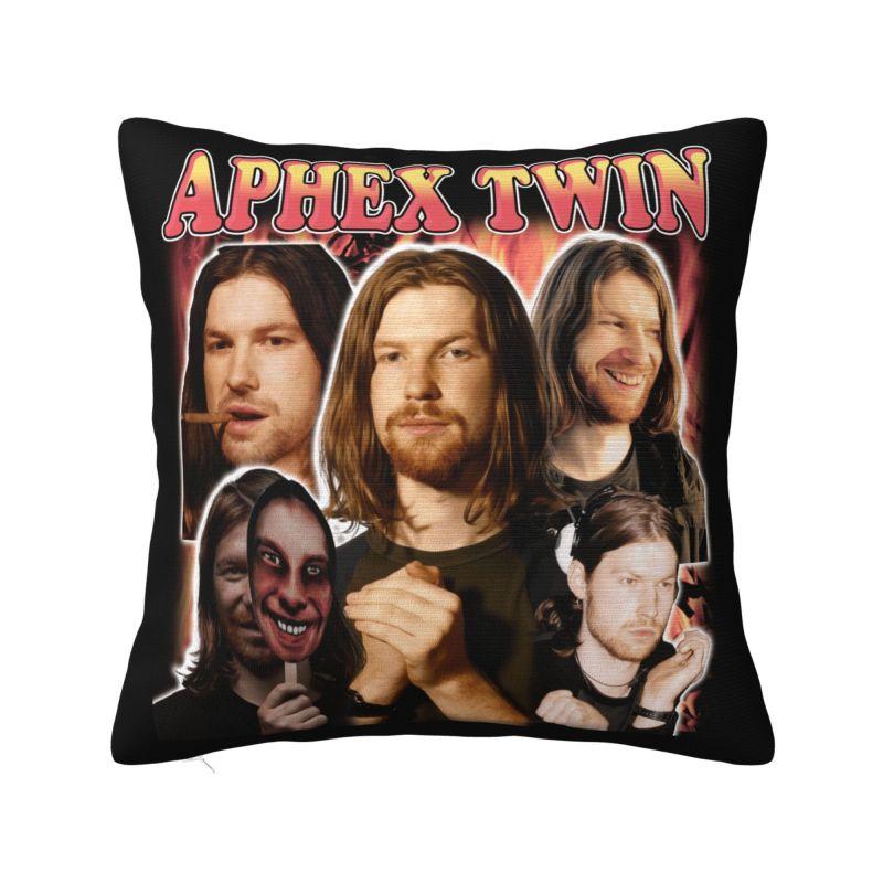 Aphex Twin Ever Dream This Man Cushion Cover xcm Velvet Pillow Case for Sofa Car Square Pillowcase Home Decorative