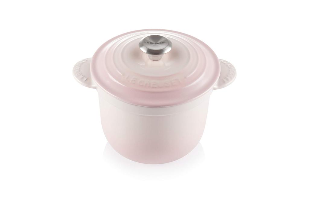 Le Creuset Cocotte Every 18" Cast Iron Enamel Pot, Shell Pink, Gas, Induction, and Oven Compatible [Official Japanese Product]