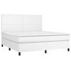 Maison Exclusive - Sommier à lattes de lit avec matelas et LED Blanc 180x200 cm