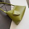 Woven Texture Shoulder Bag with Braided Handle and Soft Structure Elegant Style for Daily Wear