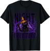 Night Creature Halloween Black Cat Witch Hat T Shirt