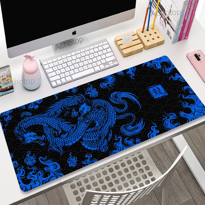 Large Mouse Pad Gaming Mousepad xcm Mouse Mat Chinese Dragon Art Gamer Mousepads PC Desk Pads Pink White Keyboard Mats XXL