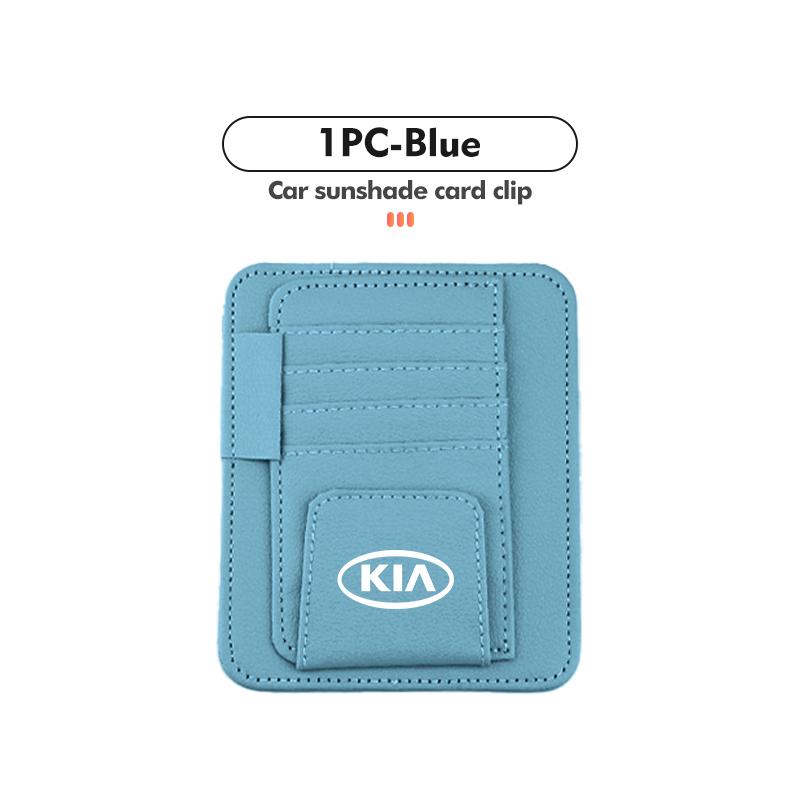 Car Sun Visor Organizer Multi-Pocket Business Card Storage Accessory For KIA Cerato Proceed Venga Stonic Picanto Sorento Stinger