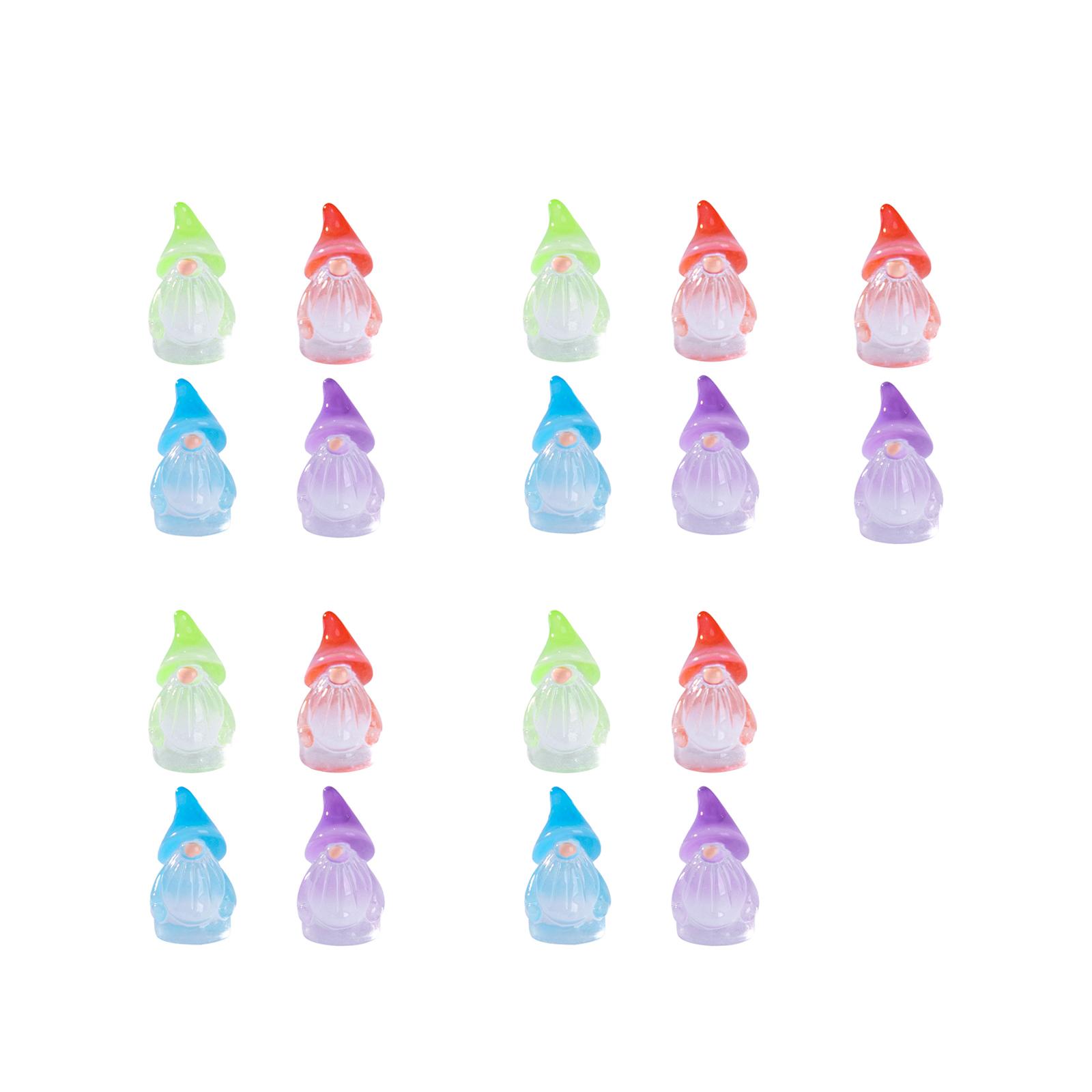 Noctilucous Gnomes Resin Statues Miniature Fairys Garden Accessories Mini Dwarf Figurines Ornament for Outdoor Indoor 1