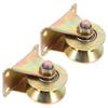 2Pcs Sliding Door Pulley Wheels Cable Pulley Wheel 2 Inch Iron Heavy Duty Ceiling Mount Garage Wire Rope Block Traction Towing