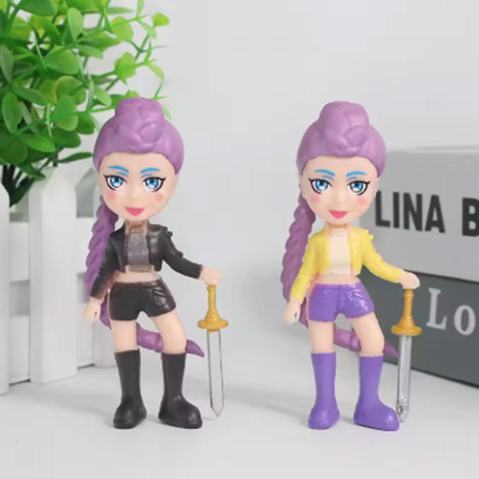 8 Stück/Set Anime Dämonenjäger Actionfigur Spielzeug Derpys Tiger Rumi Mira Zoey Sussy Figur Puppe für Kinder Fa