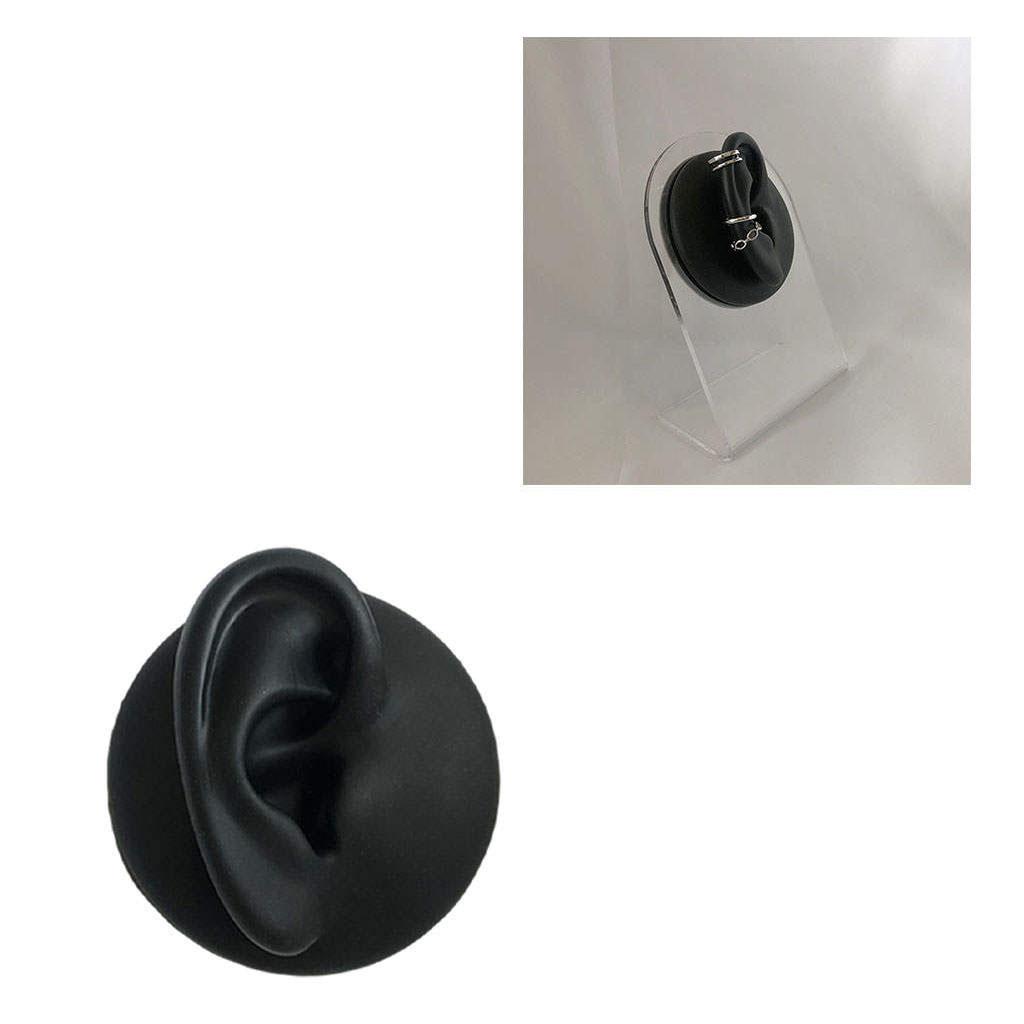 Right Simulation Ear Model Silicone Soft Display for Jewelry Ear Studs Ear Massage