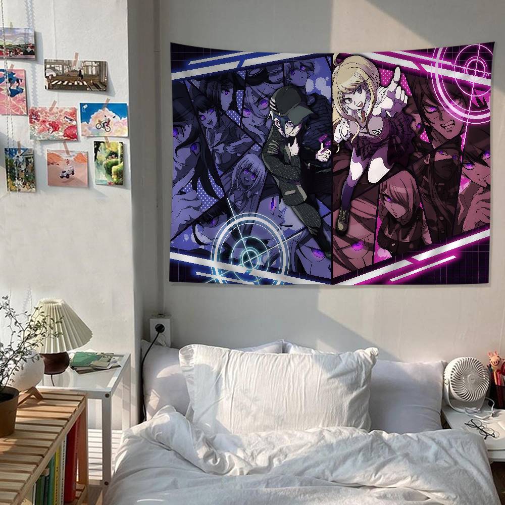 Classic Anime Danganronpa Chart Tapestry For Living Room Home Dorm Decor Art Home Decor