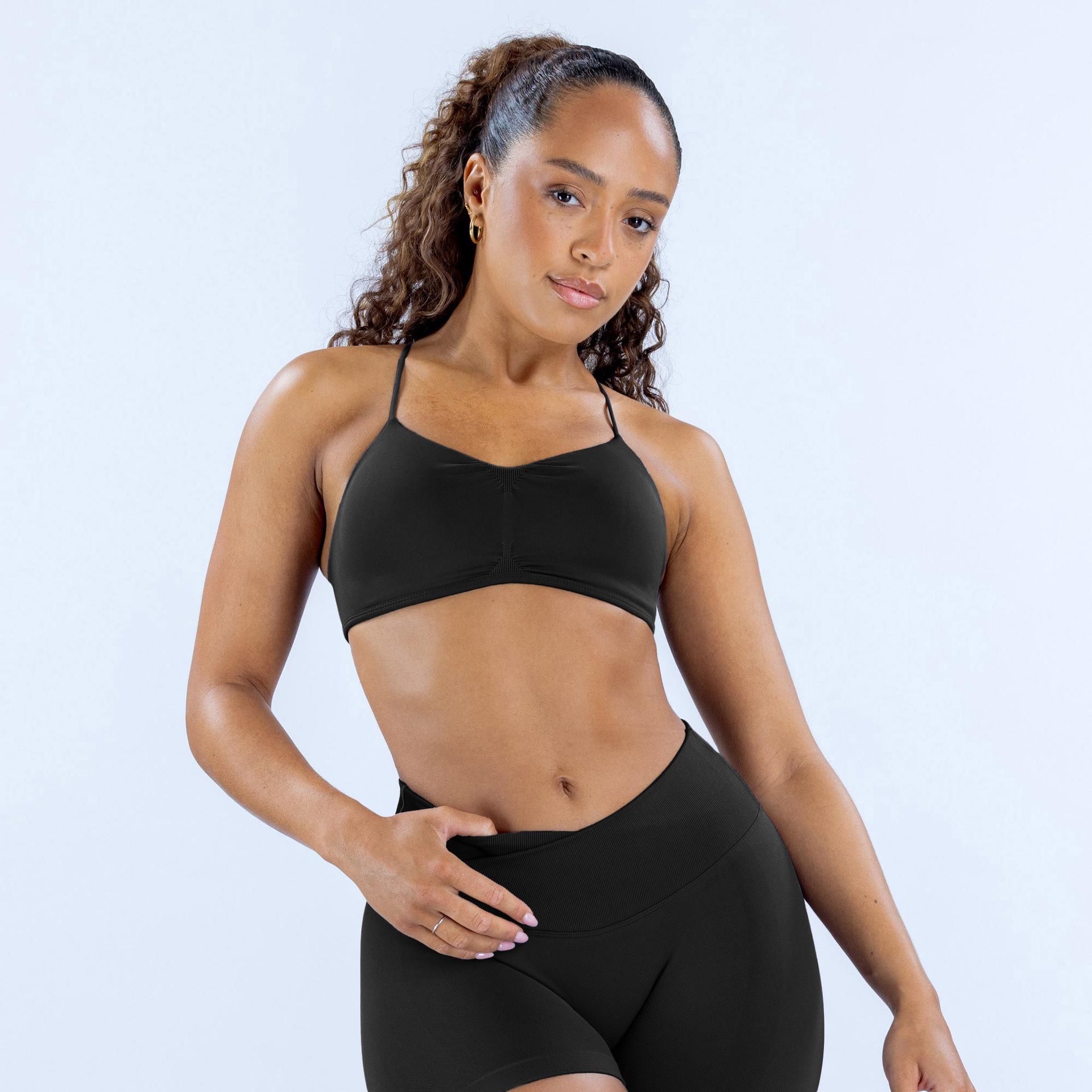 Seamless High-Elastic Shockproof Sports Bra for Yoga & Running XS