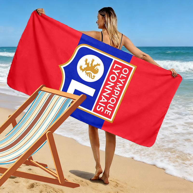 Lyon 2D Flat Print Beach Towel, Large Soft Quick Dry Towel for Beach Camping Swimming