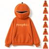 Gleicher Stil für Männer und Frauen Halloween Kürbiskopf Plüsch Retro Kapuzen Pullover Pullover