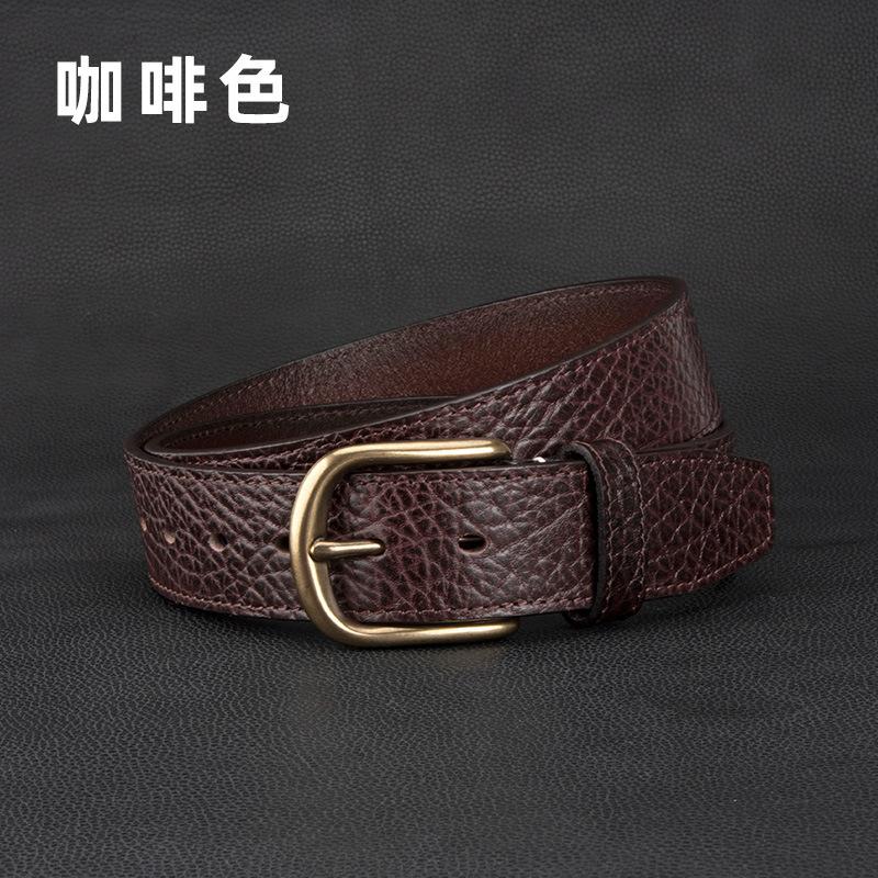 

Men S Leather Business First Layer Cowhide Belt Pin Buckle Belt High-End Leather Belt Men S 115cm
