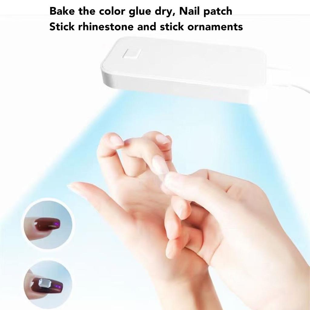 UV LED Nail Lamp with Clamp 2 In 1 Nail Art Desk Lamp USB Charging Soft Lighting Portable Manicure Table Lighting