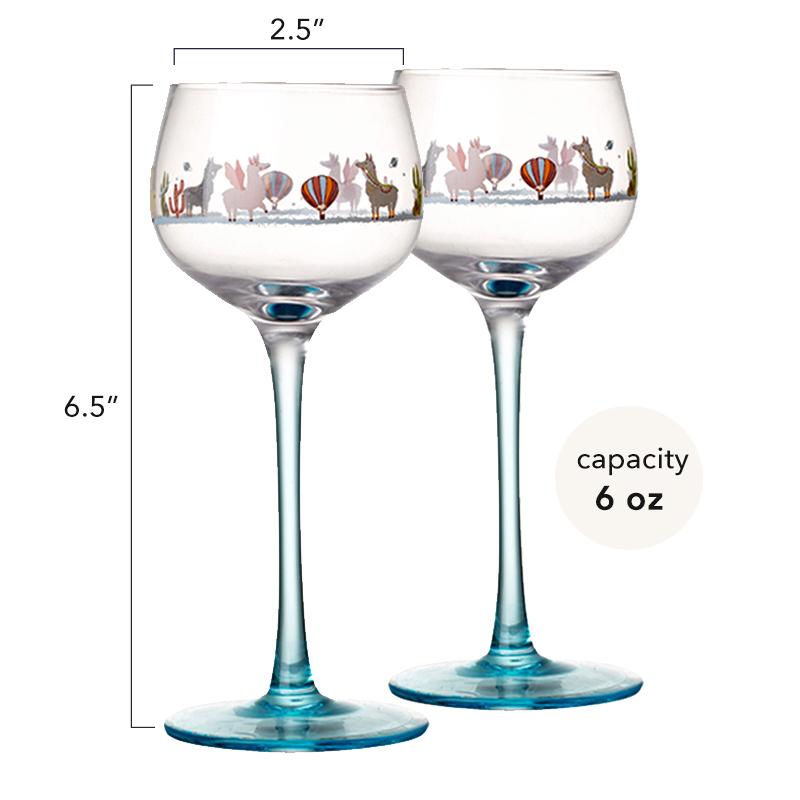 Alsace Style Little People Goblet Wine Glasses Home Decor Wine Glass Suitable For Birthday Christmas And Wedding Gifts  6(fl.oz)