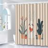 1pc Rabbit Pattern Shower Curtain with Hook, Bathroom Partition, Bathroom Accessories, Home Decoration