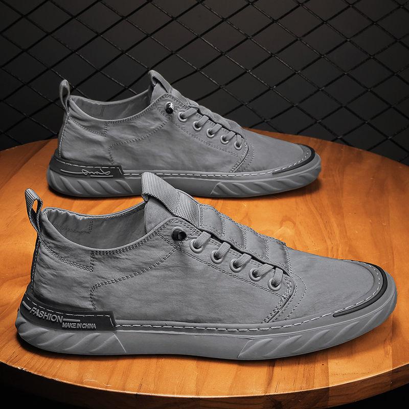 

Мужские летние туфли из ледяного шелка, дышащие мужские туфли из ткани в старом Пекине, мужские повседневные парусиновые туфли-слипоны, модные кеды 39