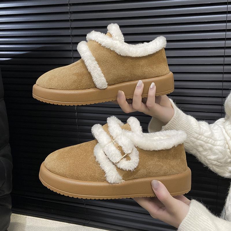 

Женские утепленные высокие зимние теплые сноубутсы большого размера с мягкой подкладкой, водонепроницаемые ботильоны, нескользящие уличные ботинки для пешего туризма, альпинизма, спортивные ботинки 40