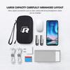 Car Storage Bag USB Cable Phone Charger Portable Power Organizer For Volkswagen VW Tiguan CC Jetta Polo Golf 4 5 6 Passat B5 B6 Zk0