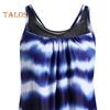 Ensemble tankini d'été 2 pièces, haut à bretelles dégradé de couleurs, maillot de bain taille haute, motif rayé, vêtements de plage, vacances