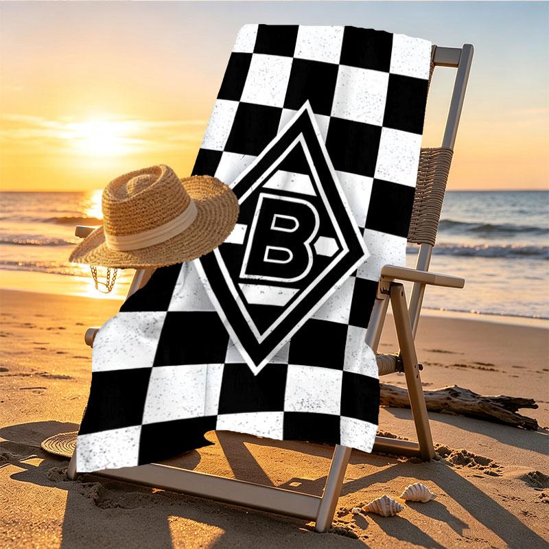Borussia Mönchengladbach Baskılı Plaj Havlusu Tasarımı, Yumuşak, Hafif. Ev Banyo, Spa, Havuz, Yoga, Sörf, Kamp, Aile, Arkadaş İçin Hediye