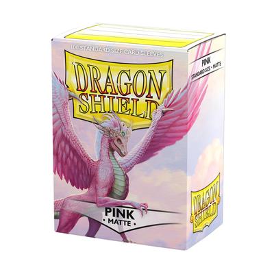 Arcane Tin Man Dragon Shield Standard Size Sleeves, (100 Sleeves) AT-11012, Matte/Pink