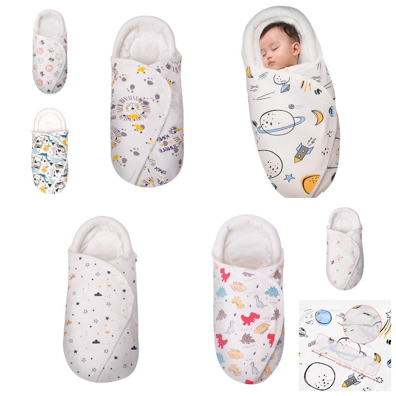 Babyschlafsack aus reiner Baumwolle mit Kopf- und Nackenschutz für Neugeborene, Dinosaurier-Print