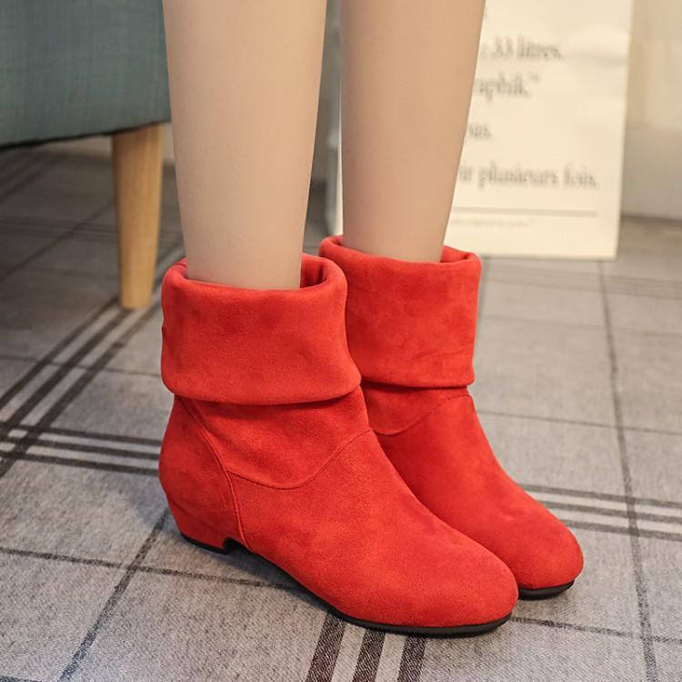 

Foreign Trade Code Autumn And Winter Frosted Slope Martin Tide Female Boots 40 червоний