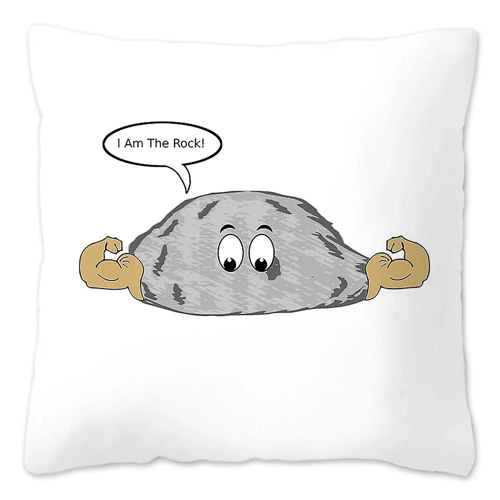 The Rock Face Dwayne Cushion Cover For Sofa Home Decorative American Actor Johnson Throw Pillow Cover Soft Velvet Pillowcase