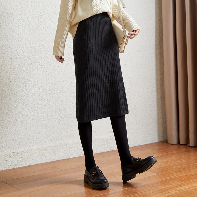 Demana Women s Knit Slit Midi Skirt M