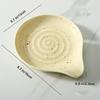 Stove Side Spoon Rest Dish for Home Cooking, Plain Look Rest with Ridged Middle and Sauce Saving Tip for Counters