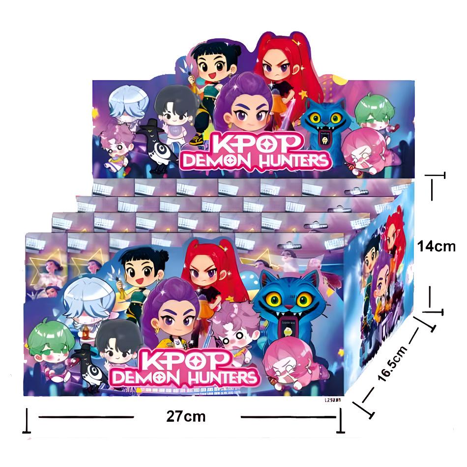 24 Stück Überraschungsbox Anime Kpop Dämonenjäger Figur Spielzeug Sammelmodell für Fans Desktop Dekoration Animierte Zeichnungen Gaming