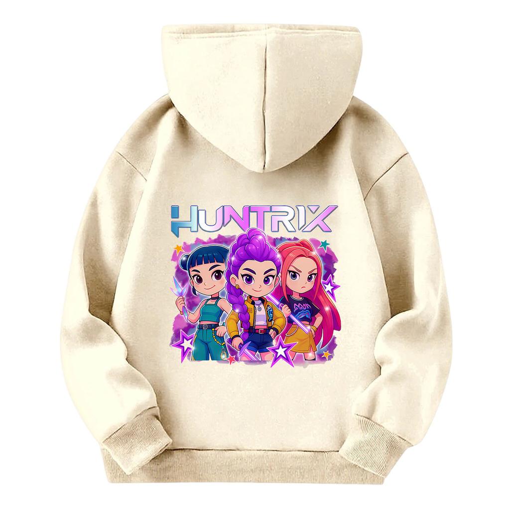 Dětská mikina s kapucí Chlapecká a dívčí módní potištěná mikina s dlouhým rukávem