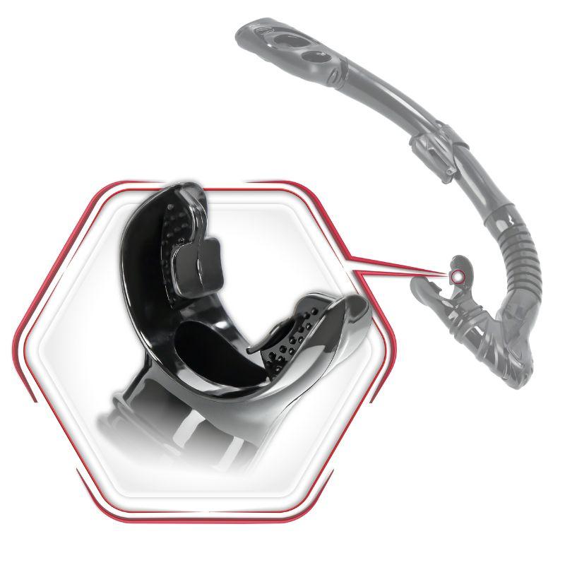 Snorkel With Valve - Black