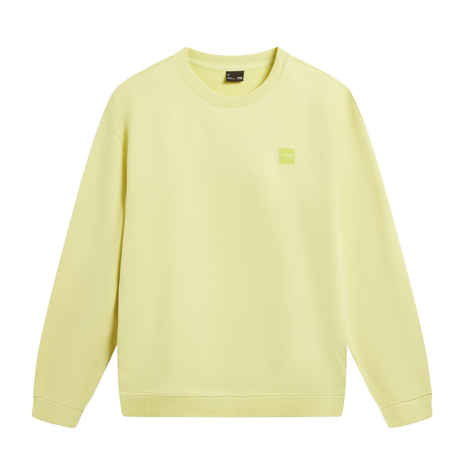 Li Ning Серия Спортивный Стиль Жизни Свободный Пуловер Круглый Вырез Парная Толстовка Унисекс толстовка AWDW379-8 3XL