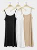 Women's Spring & Summer Modal Suspender Skirt with Inner Petticoat - Loose, Sleeveless, Casual Dress