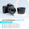 JJC Lens Hood Compatible with Canon Fits Canon EF III IS II Compatible with Protective Filters and Lens Caps ET-60, 75-300mm F/4-5.6 USM/EF-S 55-250mm