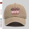1pc 1pcs Unisex Adjustable Vintage Baseball Cap with Heart Print & Heart Glasses Dog Design - Lightweight Suitable for Dating, T