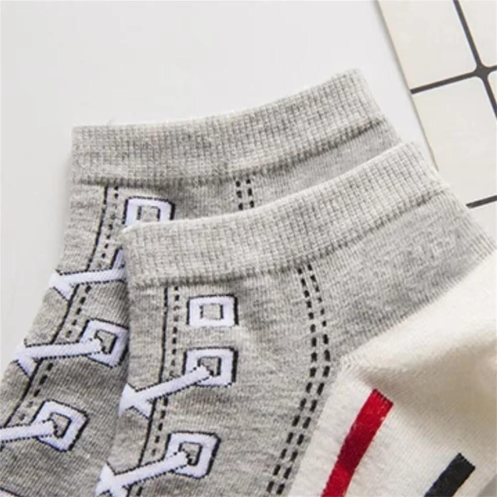 Breathable Canvas Shoe Sock Low-top Sports Boat Socks New Shoes Pattern Cotton Socks