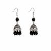 Retro Baroque Court Style Tassel Earrings with Colorful Gem Inlays