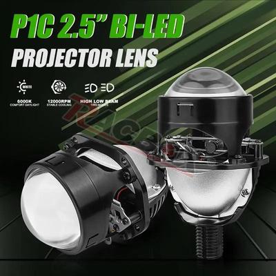 2.5 Inch Bi Led Projector Lens Led Light H4 H7 9005 9006 Car Headlight Bulb High Low Beam 6000K 100W 40000LM Turbo Tuning,2pcs.