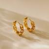Micro Paved Zircon Ear Buckles Women Classic Fashion Versatile Ol Earrings Jewelry
