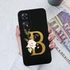 For Oppo Reno 8T 8Z Phone Case Personalized 26 Letter Liquid Silicone Anti Slip Black Cover For OPPO Reno8T 8 Z Lite Coque Funda