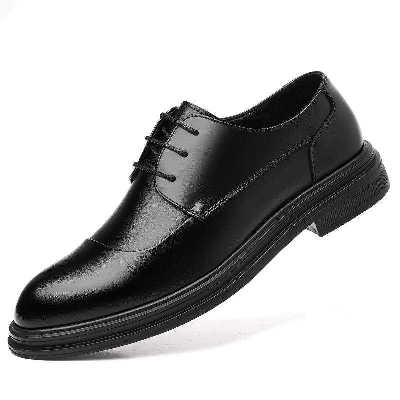 Spring Leather Shoes Men's Business Dress Casual Men's British Style Commuter Suit Wedding Groom Shoes