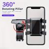 1Pc 360° Rotatable Car Mobile Phone Holder - Dashboard Navigation Mount with Parking Number Plate