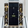 1 Pair Happy Year Porch Sign Hanging Banners Decorations Photo Props Ornament Party for