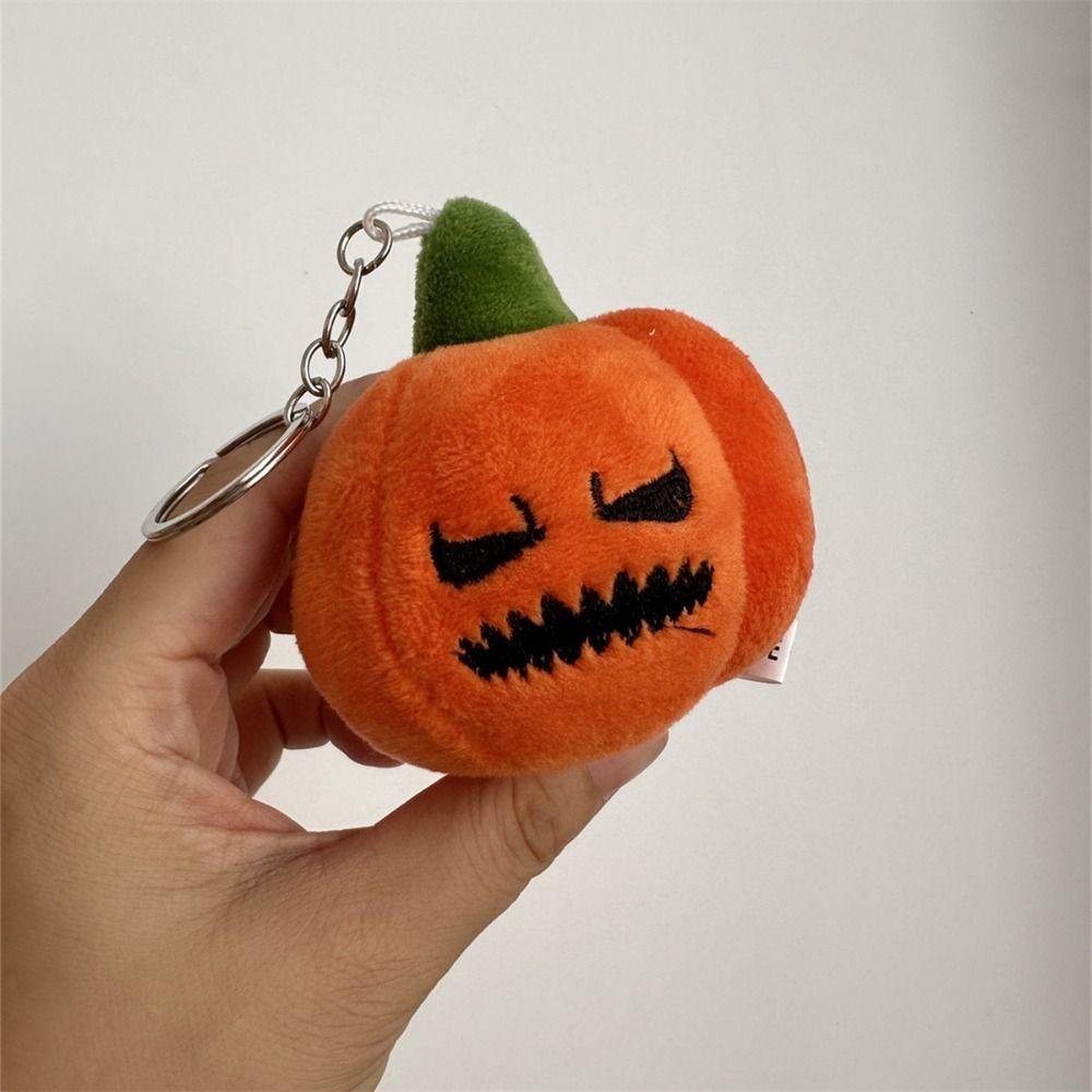 Hanging Pumpkin Plush Keychain Cartoon Plush Doll Keychain Cute Backpack Charm Women