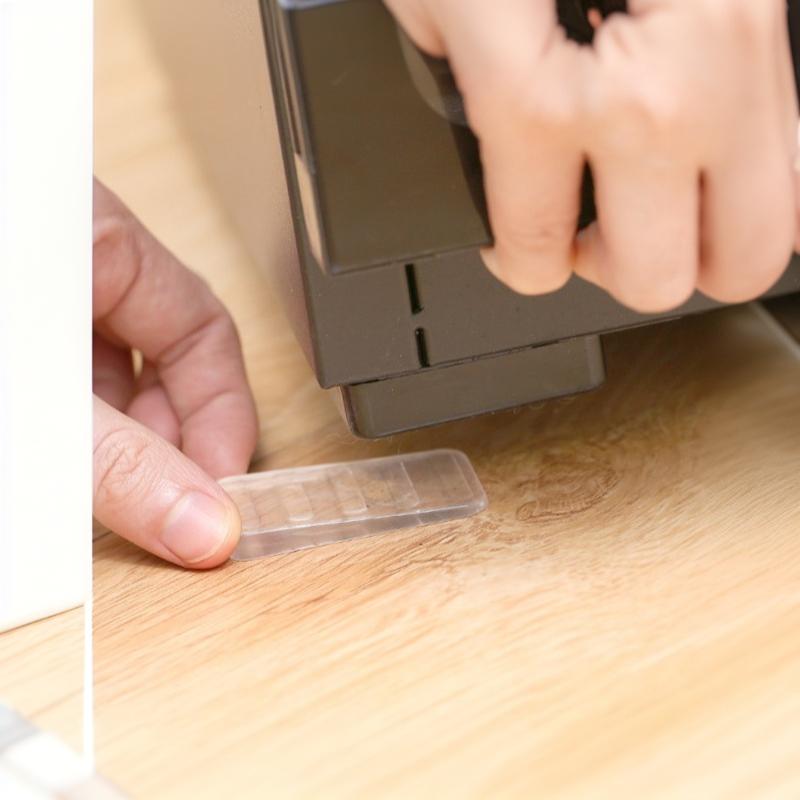 Transparent Rubber Wedge Shims - Plastic Furniture Levelers For Uneven Surfaces, Matte Finish, Cuttable Hard Table Pads