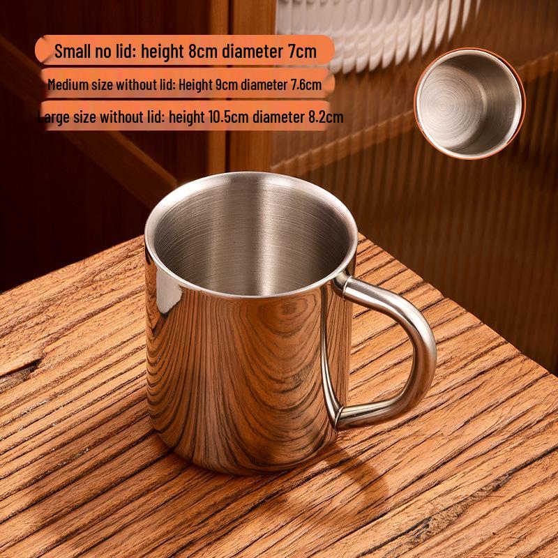 304 Stainless Steel Double-Layer Insulated Mug for Coffee, Tea, and Water - Ideal for Students and Kids